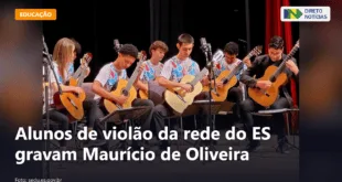 Alunos de violão da rede do ES gravam Maurício de Oliveira — Direto Notícias