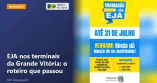 EJA nos terminais da Grande Vitória: o roteiro que passou — Direto Notícias