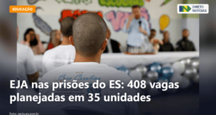 EJA nas prisões do ES: 408 vagas planejadas em 35 unidades — Direto Notícias