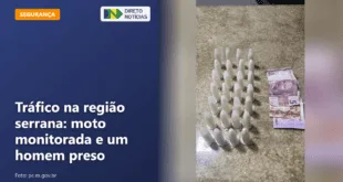 Tráfico na região serrana: moto monitorada e um homem preso — Direto Notícias