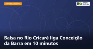 Balsa no Rio Cricaré liga Conceição da Barra em 10 minutos — Direto Notícias