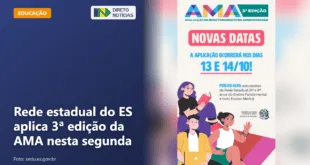 Rede estadual do ES aplica 3ª edição da AMA nesta segunda — Direto Notícias