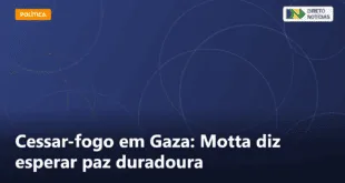 Cessar-fogo em Gaza: Motta diz esperar paz duradoura — Direto Notícias