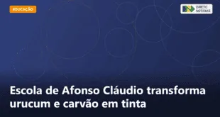 Escola de Afonso Cláudio transforma urucum e carvão em tinta — Direto Notícias