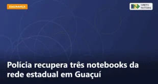 Polícia recupera três notebooks da rede estadual em Guaçuí — Direto Notícias
