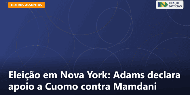 Eleição em Nova York: Adams declara apoio a Cuomo contra Mamdani — Direto Notícias