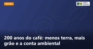 200 anos do café: menos terra, mais grão e a conta ambiental — Direto Notícias