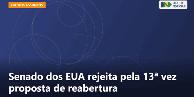 Senado dos EUA rejeita pela 13ª vez proposta de reabertura — Direto Notícias
