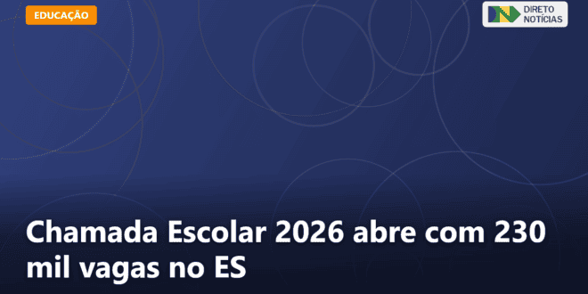 Chamada Escolar 2026 abre com 230 mil vagas no ES — Direto Notícias