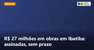 R$ 27 milhões em obras em Ibatiba: assinadas, sem prazo — Direto Notícias