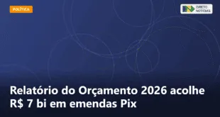 Relatório do Orçamento 2026 acolhe R$ 7 bi em emendas Pix — Direto Notícias