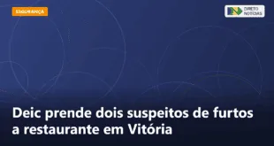 Deic prende dois suspeitos de furtos a restaurante em Vitória — Direto Notícias