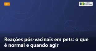 Reações pós-vacinais em pets: o que é normal e quando agir — Direto Notícias