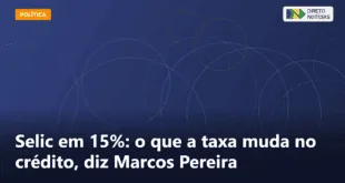 Selic em 15%: o que a taxa muda no crédito, diz Marcos Pereira — Direto Notícias