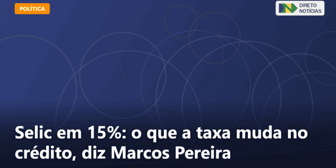 Selic em 15%: o que a taxa muda no crédito, diz Marcos Pereira — Direto Notícias