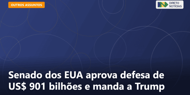 Senado dos EUA aprova defesa de US$ 901 bilhões e manda a Trump — Direto Notícias