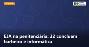 EJA na penitenciária: 32 concluem barbeiro e informática — Direto Notícias