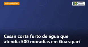 Cesan corta furto de água que atendia 500 moradias em Guarapari — Direto Notícias