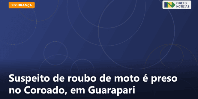 Suspeito de roubo de moto é preso no Coroado, em Guarapari — Direto Notícias