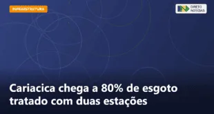 Cariacica chega a 80% de esgoto tratado com duas estações — Direto Notícias