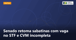 Senado retoma sabatinas com vaga no STF e CVM incompleta — Direto Notícias