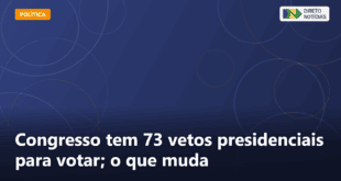 Congresso tem 73 vetos presidenciais para votar; o que muda — Direto Notícias