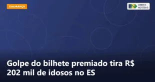 Golpe do bilhete premiado tira R$ 202 mil de idosos no ES — Direto Notícias