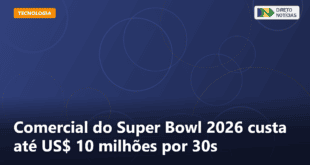 Comercial do Super Bowl 2026 custa até US$ 10 milhões por 30s — Direto Notícias