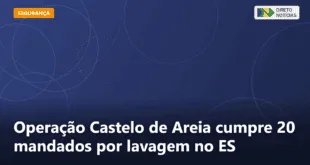 Operação Castelo de Areia cumpre 20 mandados por lavagem no ES — Direto Notícias