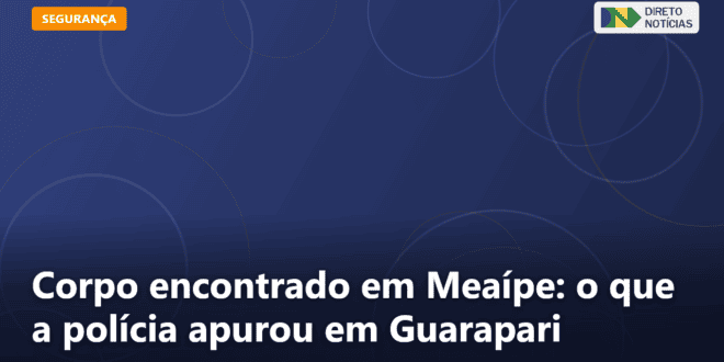 Corpo encontrado em Meaípe: o que a polícia apurou em Guarapari — Direto Notícias