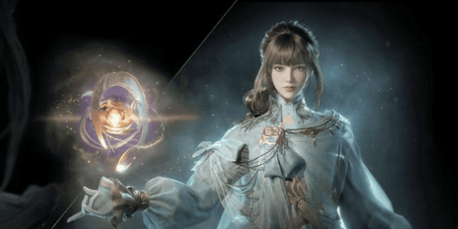 Interface do MMORPG Lord of Mysteries mostrando personagem em cenário vitoriano lovecraftiano
