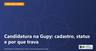 Candidatura na Gupy: cadastro, status e por que trava