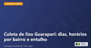 Imagem ilustrativa relacionada a coleta de lixo guarapari