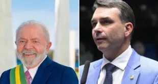 Lula e Flávio Bolsonaro
