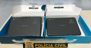 Delegacia de Guaçuí recupera notebooks da Rede Estadual de Educação que estavam em poder de ex-alunos
