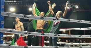 Filho de campeão mundial, capixaba Yuri Oliveira conquista cinturão de kickboxing no México