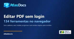 Editar PDF grátis na AtlasDocs, com 134 ferramentas no navegador