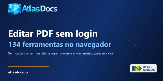 Editar PDF grátis na AtlasDocs, com 134 ferramentas no navegador